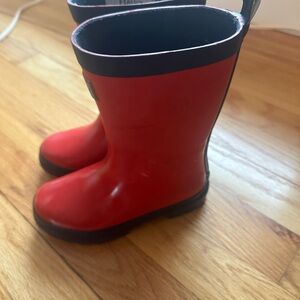 Hatley Kids Bright Red Rain Boots ONE PAIR